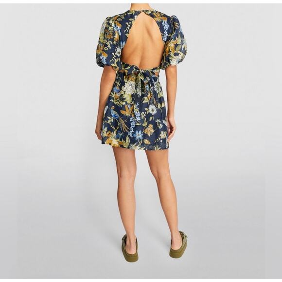 SIR. Lillian Open Back Mini Dress Size M 2 Delia Print - Picture 6 of 17